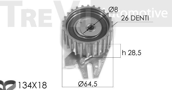 TREVI AUTOMOTIVE paskirstymo diržo komplektas KD1127